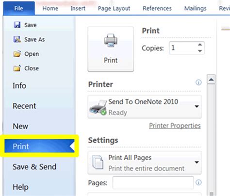 Free Microsoft Word Tutorial Printing Basics Printing a Document 1