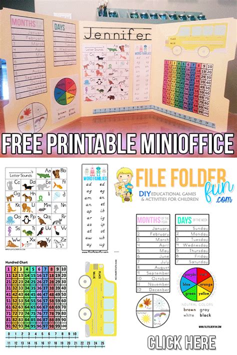 Free Mini Office Printables Kindergarten Learning Kindergarten Classroom Teaching Classroom