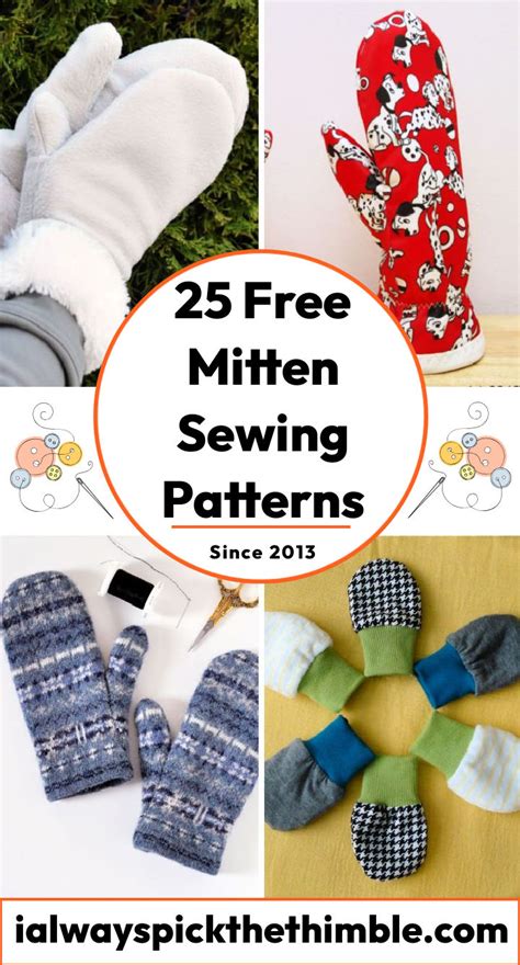 Free Mitten Sewing Pattern Free Mitten Pattern for Fleece and step by