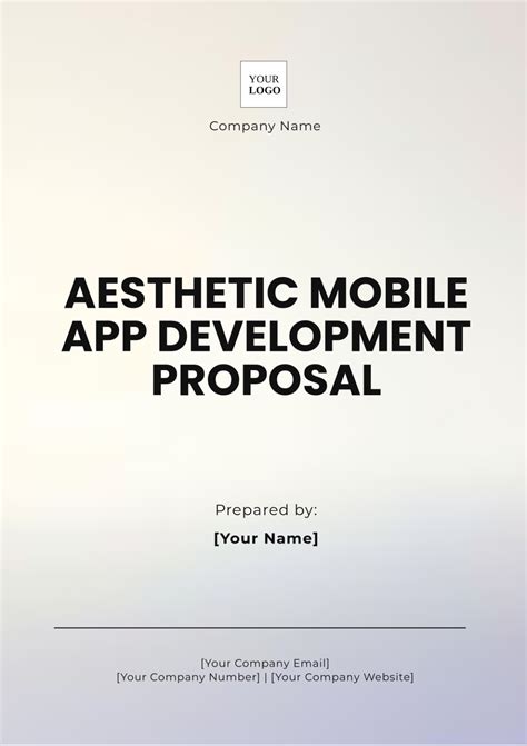 Free Mobile App Development Proposal Template Word FREE PRINTABLE