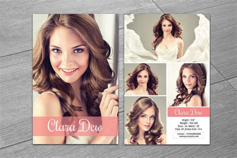 Free Model Comp Card Template Download
