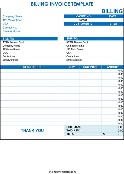 Free Model Invoice Template PDF WORD EXCEL