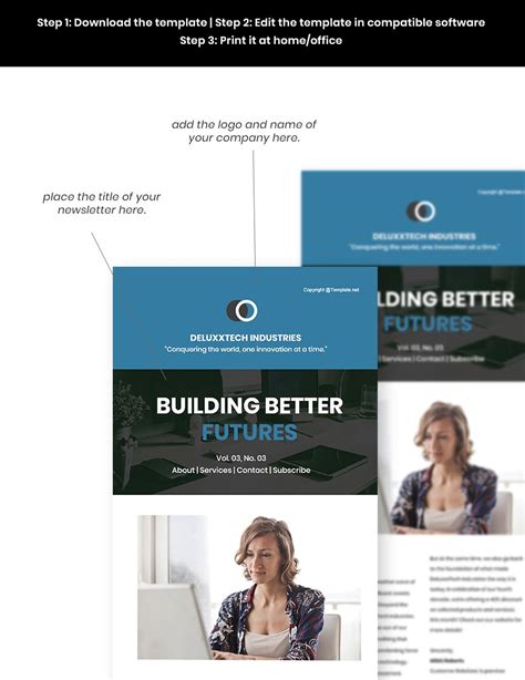 Free Modern Technology Newsletter Template HTML5