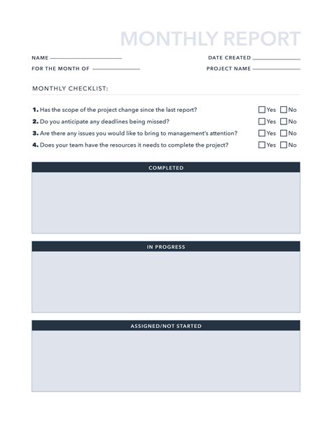 Free Monthly Report Template For Pdf Excel Word Google Docs Google Slides Hubspot