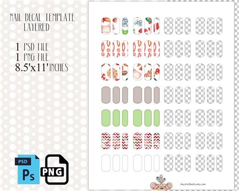 Free Nail Decal Template