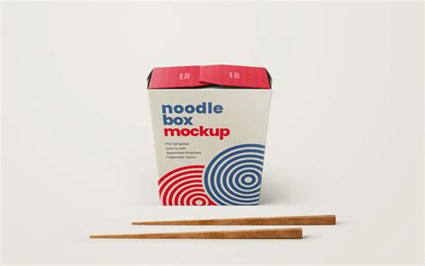 Free Noodle Box Mockup - Mckups