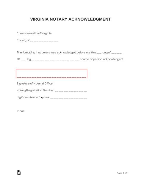 Free Notary Acknowledgment Form Word PDF eForms