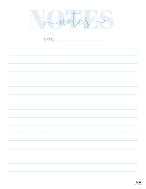 Free Notes Printables Free Paper Printables Printable Notes Printable Notes Templates