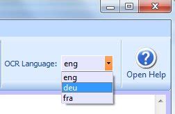 Free OCR Software - Language installation