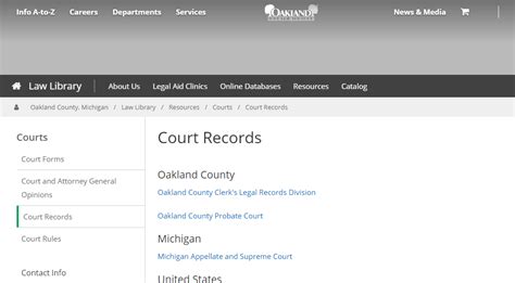 Free Oakland County Court Records (Michigan Court Records)