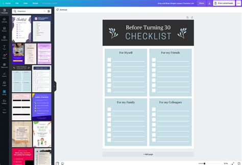 Free Online Checklist Maker Design a Custom Checklist in Canva