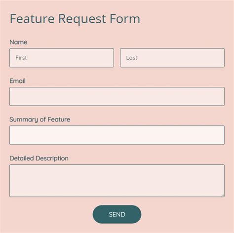 Free Online Feature Request Form Template 123FormBuilder
