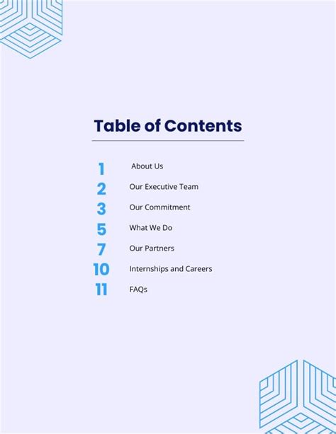 Free Online Table of Contents Maker Design a Custom Table of Contents