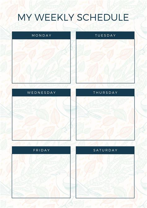 Free Online Weekly Schedule Maker Design A Custom Weekly Schedule Canva