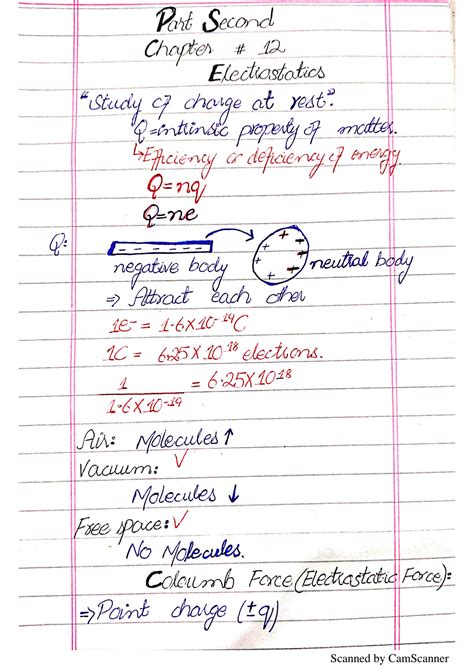 Free PDF Download Physics 12 Chapter Electrostatic Notes …