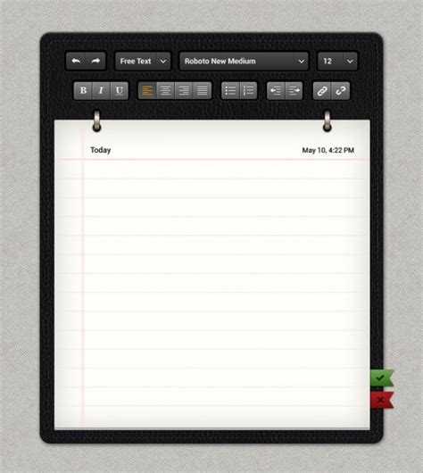 Free PSD Classic notepad template psd with text options