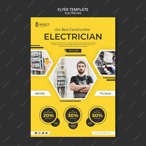 Free PSD Electrician flyer template