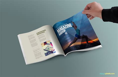 Free PSD Magazine template design