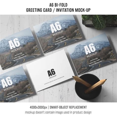 Free PSD Professional a6 bifold invitation card template