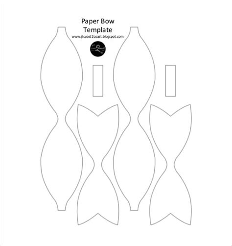Free Paper Bow Template