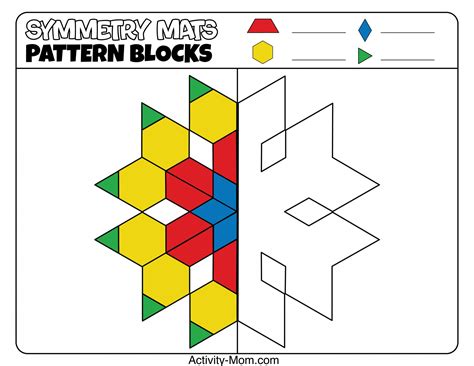Free Pattern Block Mats Pattern blocks activities, Free pattern block