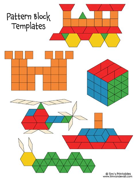 Free Pattern Block Templates Templates Printable Download