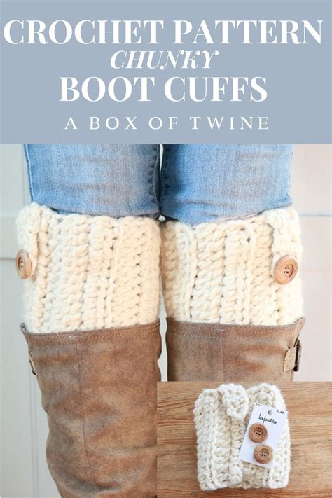 Free Pattern For Crochet Boot Cuffs A Box Of Twine