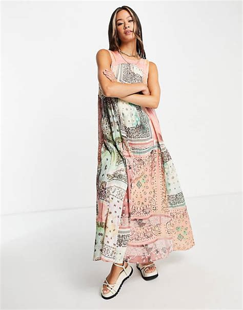 Free People Bandana Rama patchwork print maxi dress in multi - ASOS