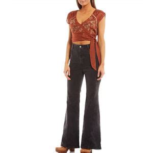 Free People Sahara Embroidered Crop Top In Rust - Poshmark