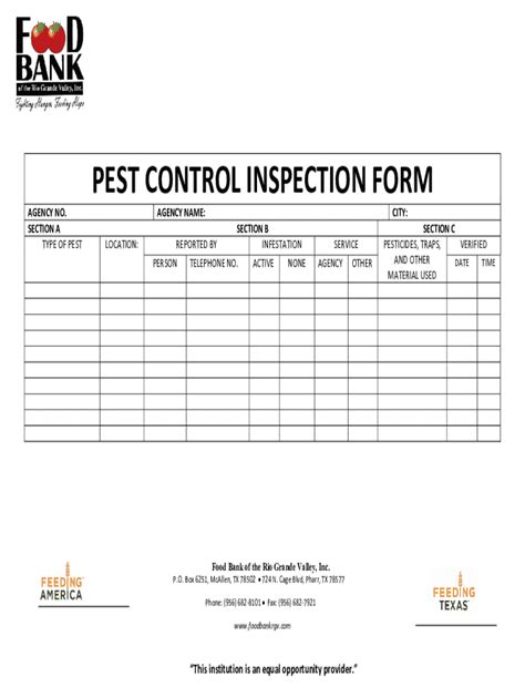 Free Pest Control Inspection Forms Form Resume Examples In Pest