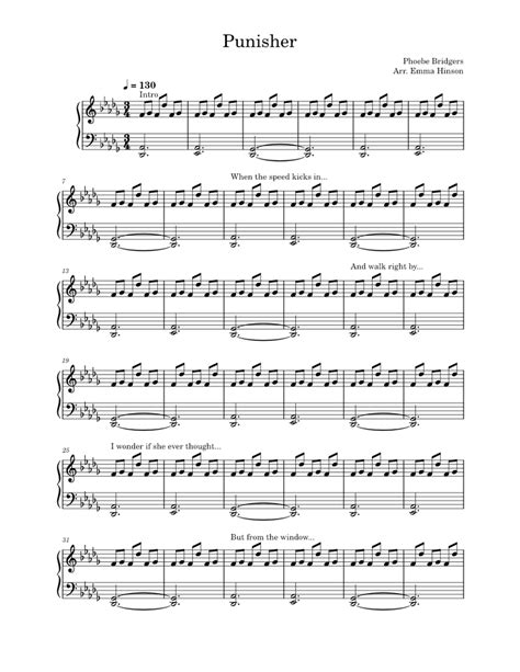 Free Phoebe Bridgers sheet music - Musescore.com