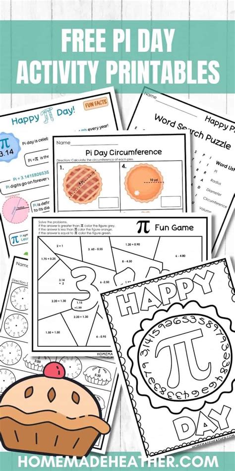 Free Pi Day Activity Printables » Homemade Heather