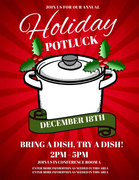 Free Potluck Flyer Template