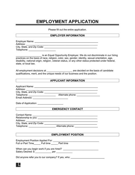 Free Power of Attorney Form Free Job Application Form
