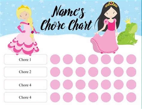 Free Princess Behavior Chart Editable And Printable
