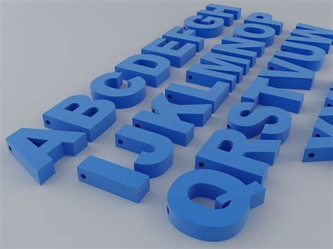 Free Printable 3D Alphabet & Numbers