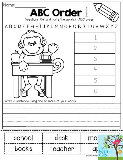 Free Printable Abc Order Worksheets For First Grade Learning How to Read