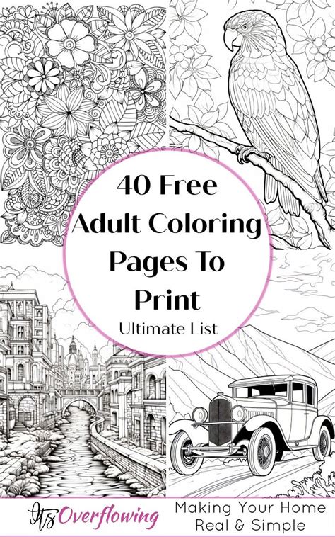 Free Printable Adult Coloring Books