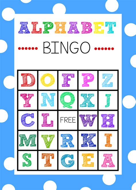 Free Printable Alphabet Bingo
