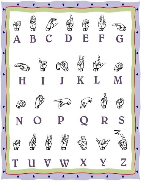 Free Printable Asl Alphabet