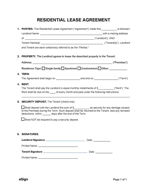 Free Printable Basic Rental Agreement Free Printable