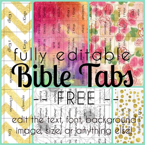 Free Printable Bible Tabs