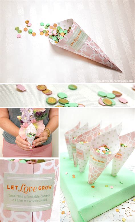 Free Printable Biodegradable Confetti Cones And Diy Tutorial Botanical Paperworks