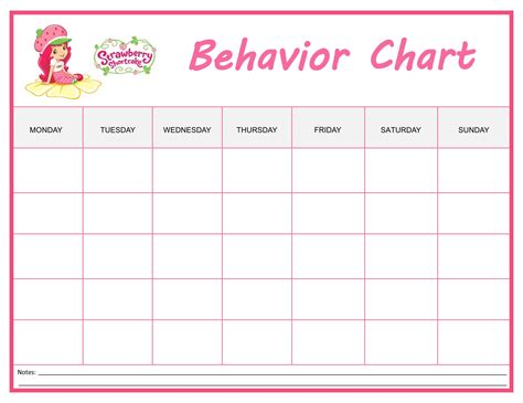 Free Printable Blank Behavior Charts Example Calendar Printable