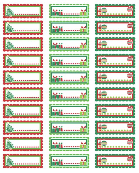 Free Printable Blank Christmas Labels