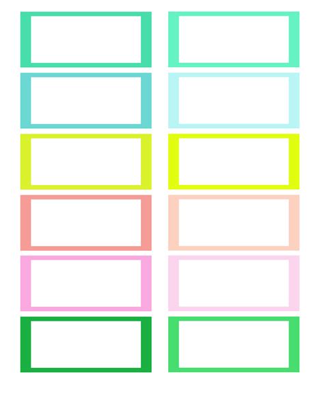 Free Printable Blank Labels Template