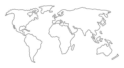 Free Printable Blank World Map With Outline, Transparent …