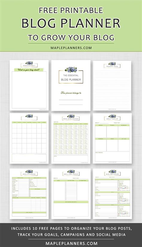Free Printable Blog Planner Free Blog Planner Printable Blog Planner