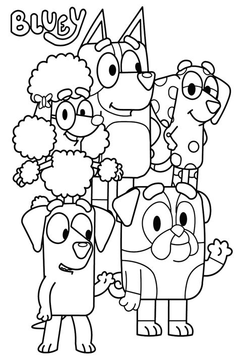 Free Printable Bluey Coloring Pages