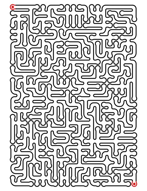 Free Printable Challenging Mazes